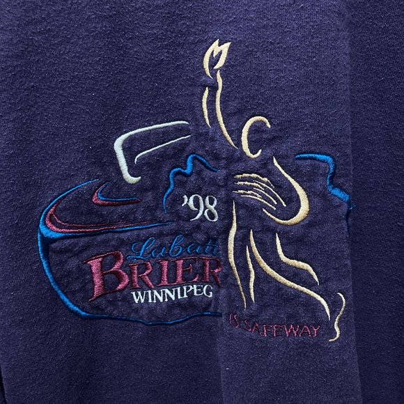 *VINTAGE* Purple 98' Brier Winnipeg Curling Crewneck (XL) - Picture 2 of 5